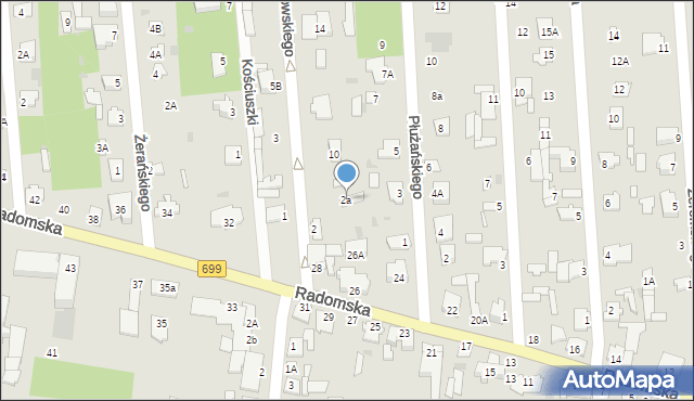 Jedlnia-Letnisko, Wojciechowskiego, 2a, mapa Jedlnia-Letnisko