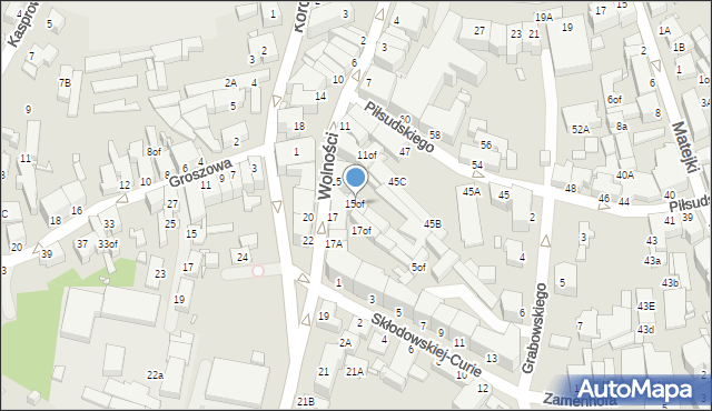 Jelenia Góra, Wolności, 15of, mapa Jelenia Góra