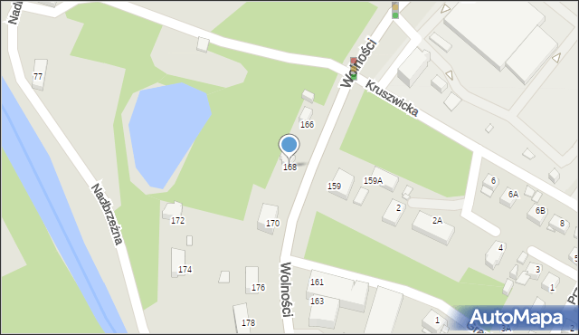 Jelenia Góra, Wolności, 168, mapa Jelenia Góra