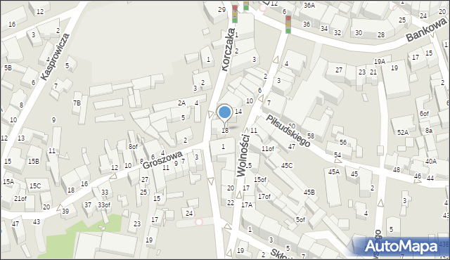 Jelenia Góra, Wolności, 18, mapa Jelenia Góra