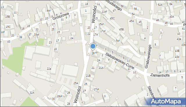 Jelenia Góra, Wolności, 19, mapa Jelenia Góra