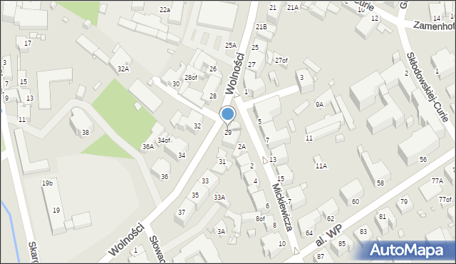 Jelenia Góra, Wolności, 29, mapa Jelenia Góra