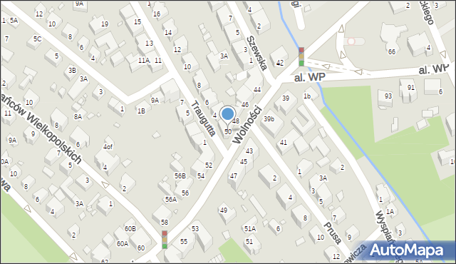 Jelenia Góra, Wolności, 50, mapa Jelenia Góra