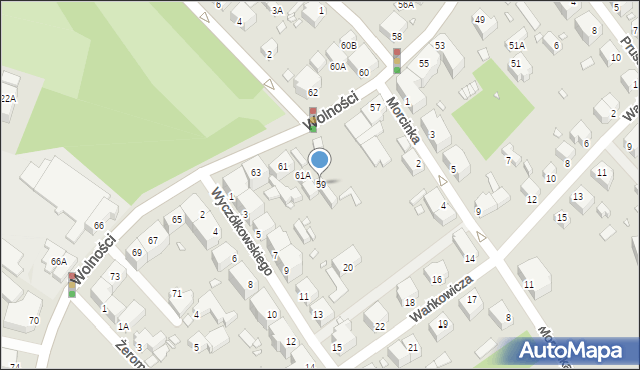 Jelenia Góra, Wolności, 59, mapa Jelenia Góra