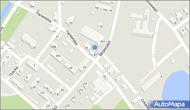 Jelenia Góra, Wolności, 82, mapa Jelenia Góra