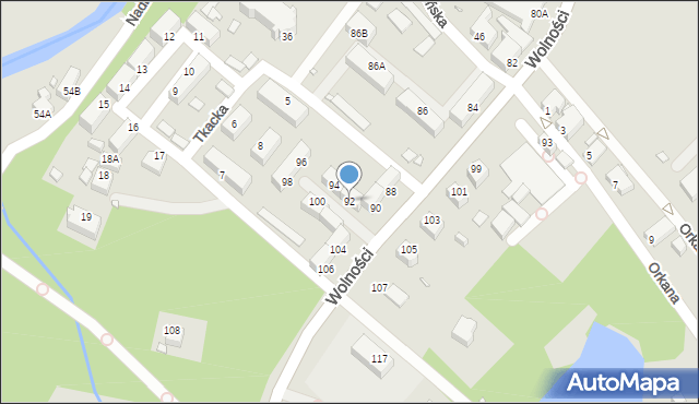 Jelenia Góra, Wolności, 92, mapa Jelenia Góra