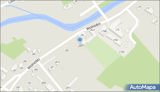 Jelenia Góra, Wolności, 183, mapa Jelenia Góra