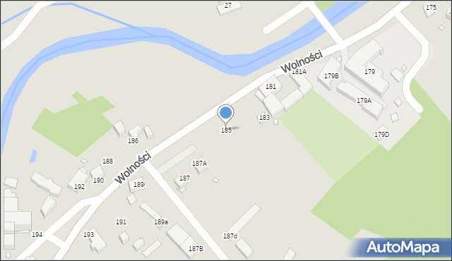 Jelenia Góra, Wolności, 185, mapa Jelenia Góra