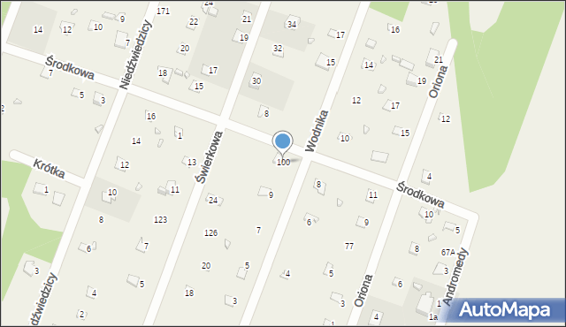 Jerzyska, Wodnika, 100, mapa Jerzyska