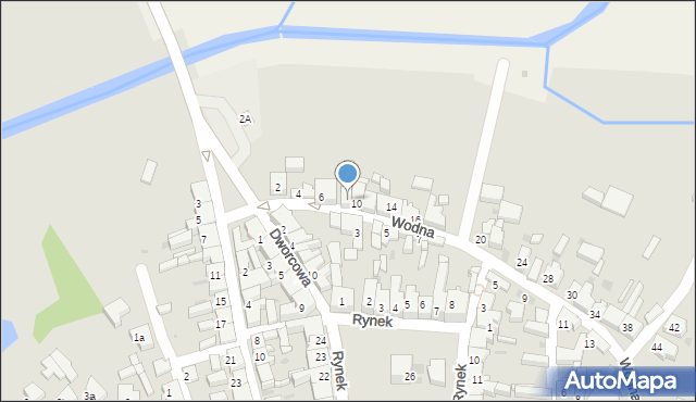 Jutrosin, Wodna, 8, mapa Jutrosin