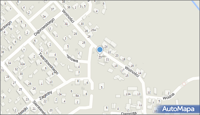 Kalety, Wolności, 23, mapa Kalety