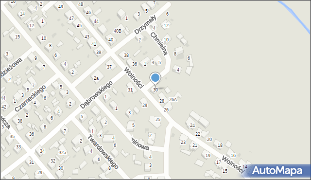 Kalety, Wolności, 30, mapa Kalety