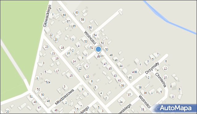 Kalety, Wolności, 49, mapa Kalety