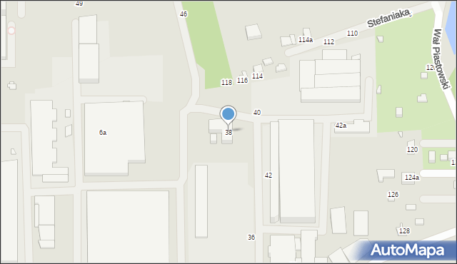 Kalisz, Wojciecha z Brudzewa, 38, mapa Kalisza