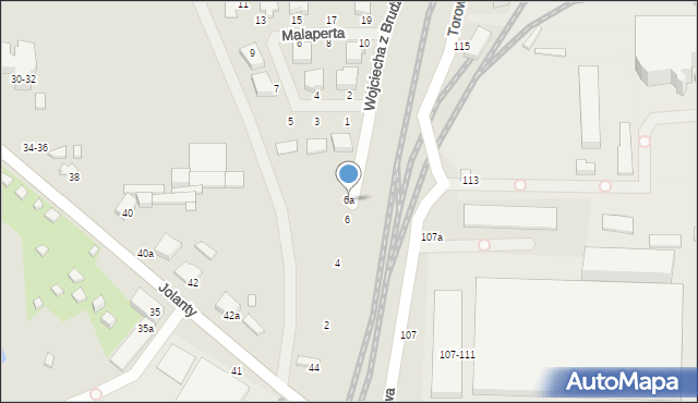 Kalisz, Wojciecha z Brudzewa, 6a, mapa Kalisza
