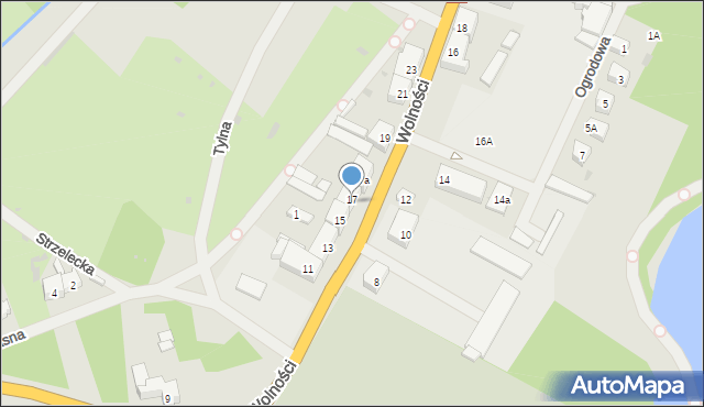 Kalisz Pomorski, Wolności, 17, mapa Kalisz Pomorski