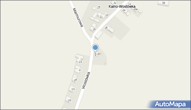 Kalno, Wostówka, 2, mapa Kalno