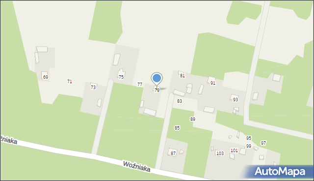 Kamionna, Woźniaka Michała, ks., 79, mapa Kamionna