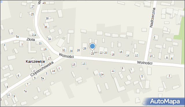 Karczewice, Wolności, 24, mapa Karczewice