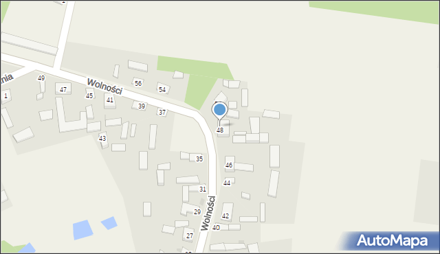 Karczewice, Wolności, 48a, mapa Karczewice