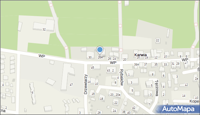 Karwia, Wojska Polskiego, 26A, mapa Karwia