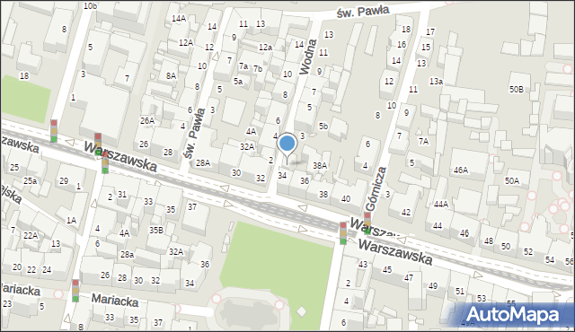 Katowice, Wodna, 1, mapa Katowic