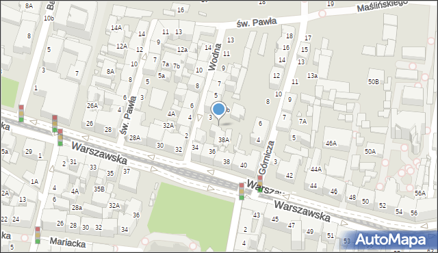 Katowice, Wodna, 3a, mapa Katowic