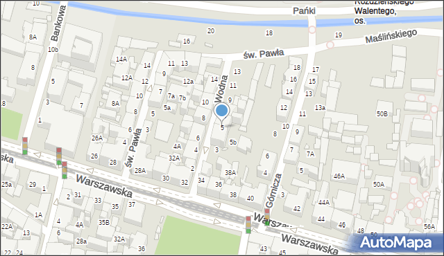 Katowice, Wodna, 5, mapa Katowic