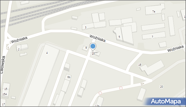 Katowice, Woźniaka Karola, ks. mjr., 10, mapa Katowic