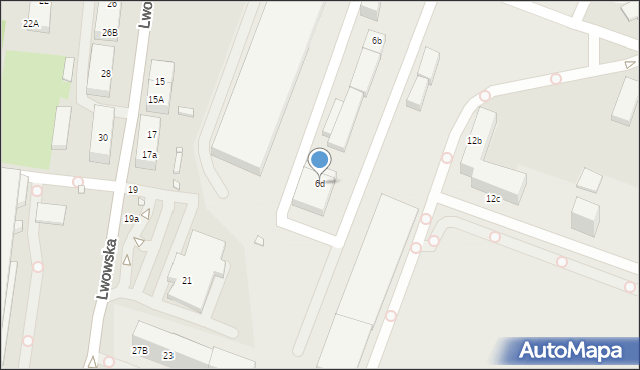 Katowice, Woźniaka Karola, ks. mjr., 6d, mapa Katowic