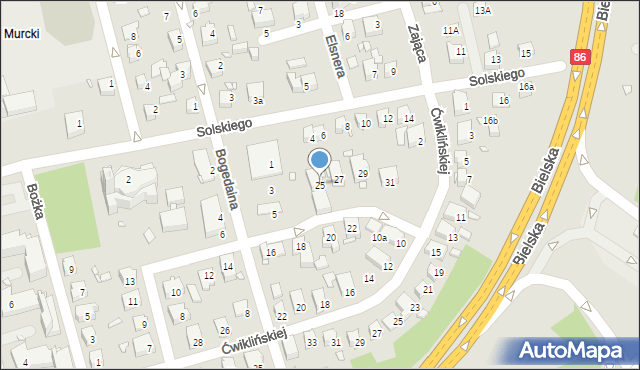 Katowice, Woszczerowicza Jacka, 25, mapa Katowic