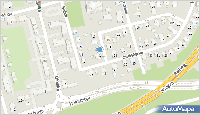 Katowice, Woszczerowicza Jacka, 7, mapa Katowic