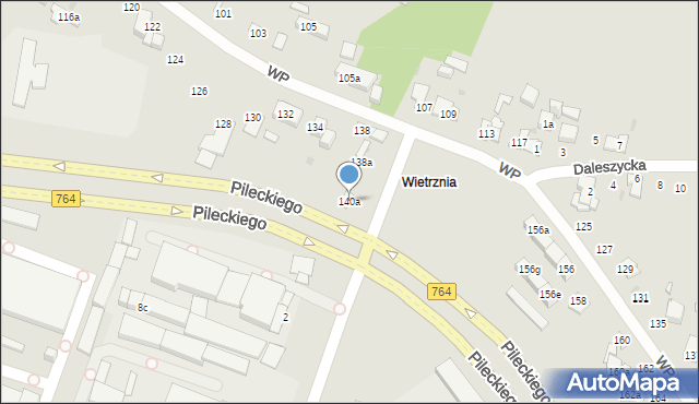 Kielce, Wojska Polskiego, 140a, mapa Kielc