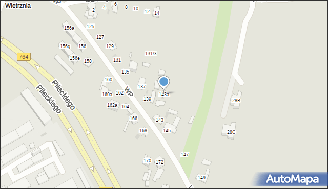 Kielce, Wojska Polskiego, 143a, mapa Kielc