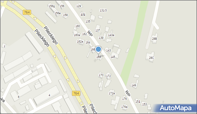 Kielce, Wojska Polskiego, 168, mapa Kielc