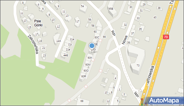 Kielce, Wojska Polskiego, 60H, mapa Kielc