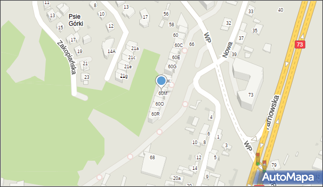 Kielce, Wojska Polskiego, 60M, mapa Kielc