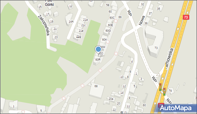 Kielce, Wojska Polskiego, 60P, mapa Kielc