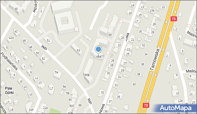 Kielce, Wojska Polskiego, 65A, mapa Kielc