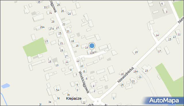 Klepacze, Wodociągowa, 12A, mapa Klepacze