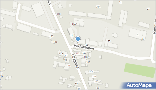 Kłobuck, Wodociągowa, 9, mapa Kłobuck