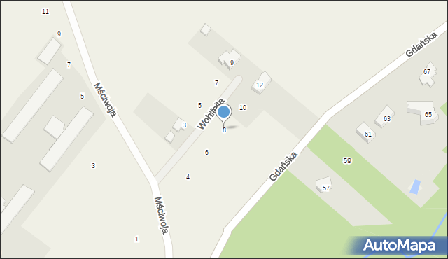 Kłodawa, Wohlfeila Roberta, ks., 8, mapa Kłodawa