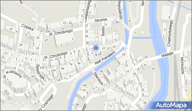 Kłodzko, Wodna, 6, mapa Kłodzka