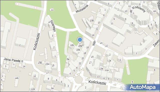 Kłodzko, Wojska Polskiego, 16a, mapa Kłodzka