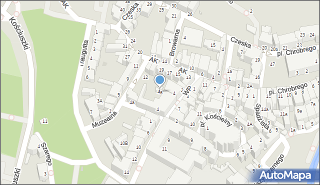 Kłodzko, Wojska Polskiego, 4a, mapa Kłodzka