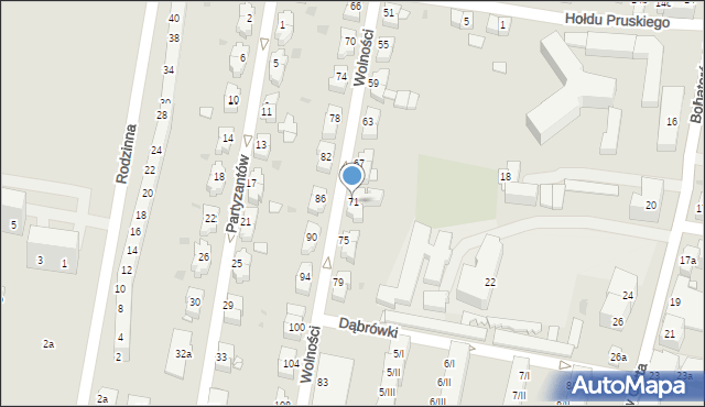 Kłodzko, Wolności, 71, mapa Kłodzka