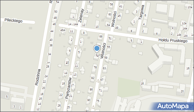 Kłodzko, Wolności, 74, mapa Kłodzka