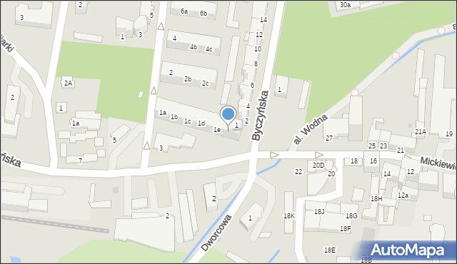 Kluczbork, Wołczyńska, 1f, mapa Kluczbork