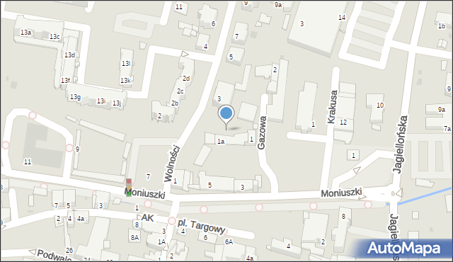 Kluczbork, Wolności, 1a, mapa Kluczbork