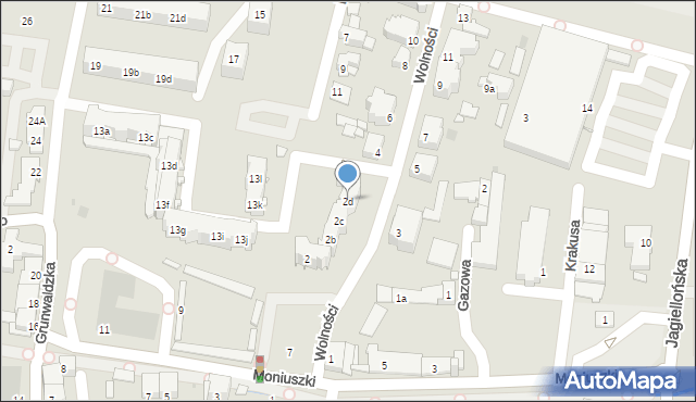 Kluczbork, Wolności, 2d, mapa Kluczbork